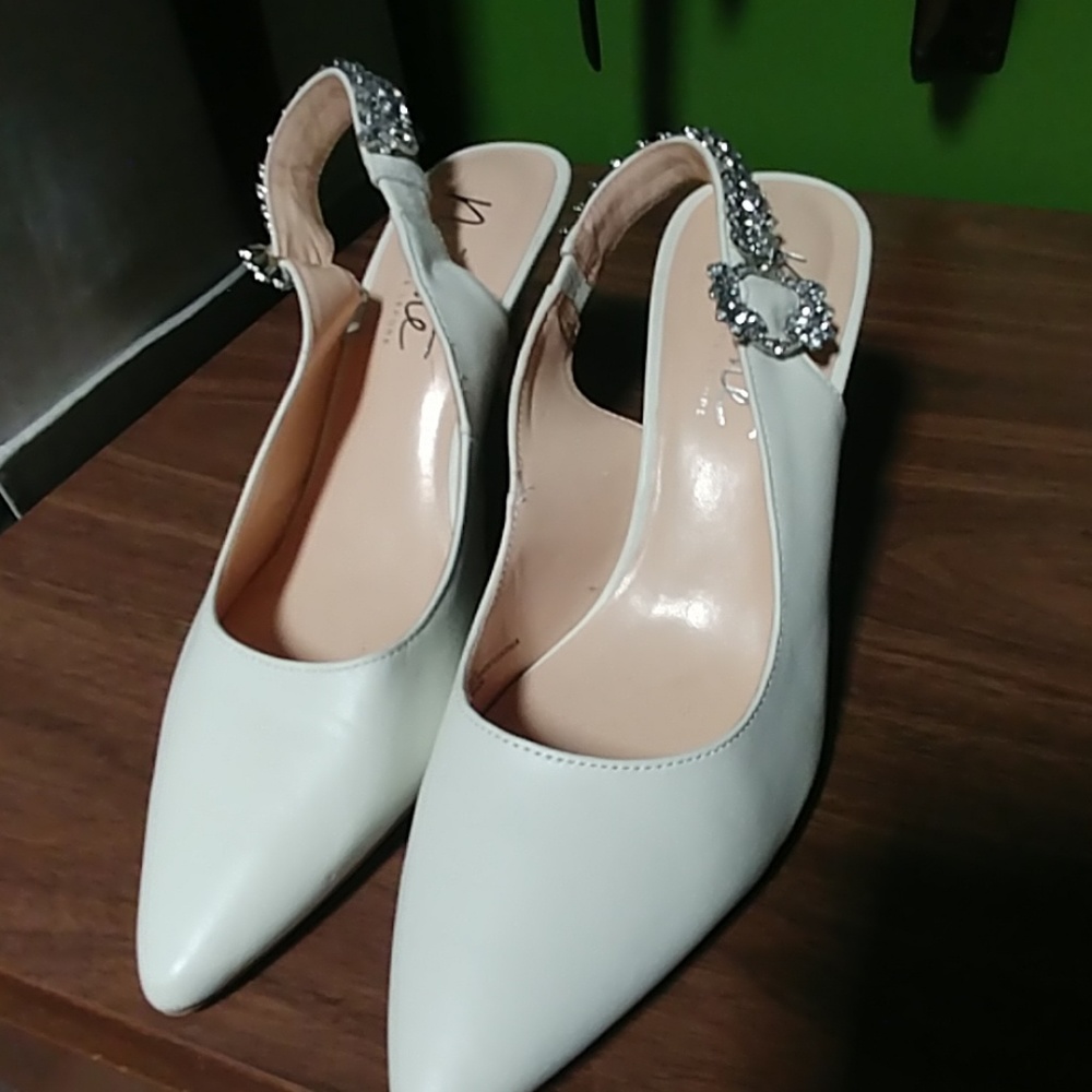 Sz8 ivory wedding heels